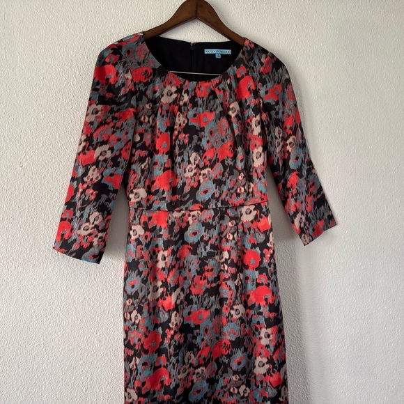Antonio Melani Sheath Dress Sz 2 Abstract Floral Dopamine Maximalist Art Nouveau - Picture 3 of 14